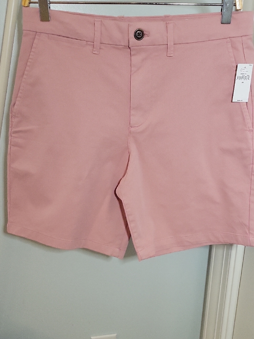 GAP Men's Light Pink Flat Front Chino Shorts NWT Size 29